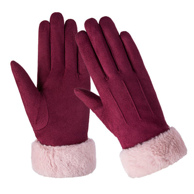 Rękawiczki ciepłe wiśnie