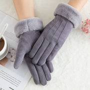 Ciepłe szare rękawiczki
