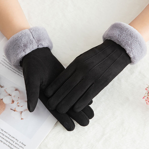 Ciepłe czarne rękawiczki