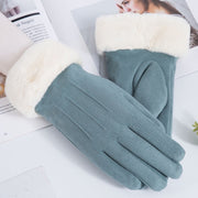 Ciepłe niebieskie rękawiczki