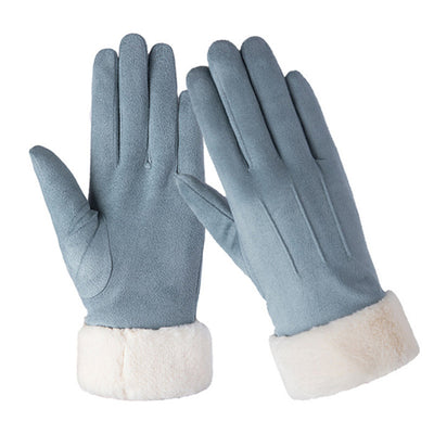 Ciepłe niebieskie rękawiczki