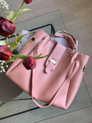 Ustaw otwarte różowe torby Ilona - 3 sztuki