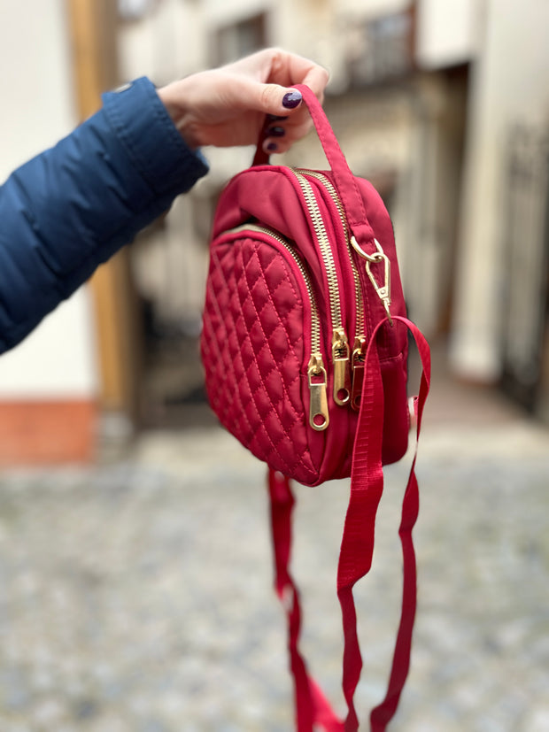 Mini torba i czerwony plecak Rosu Ella